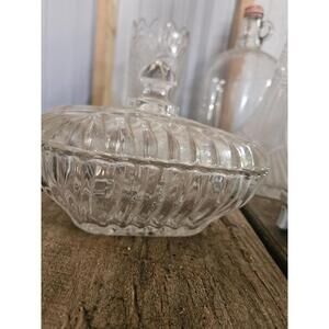 Elegant Clear Glass Decorative Bowl